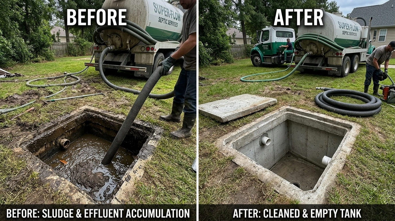 Septic Tank Cleaning Before and After Rose Pasa Plumbing Pasadena CA