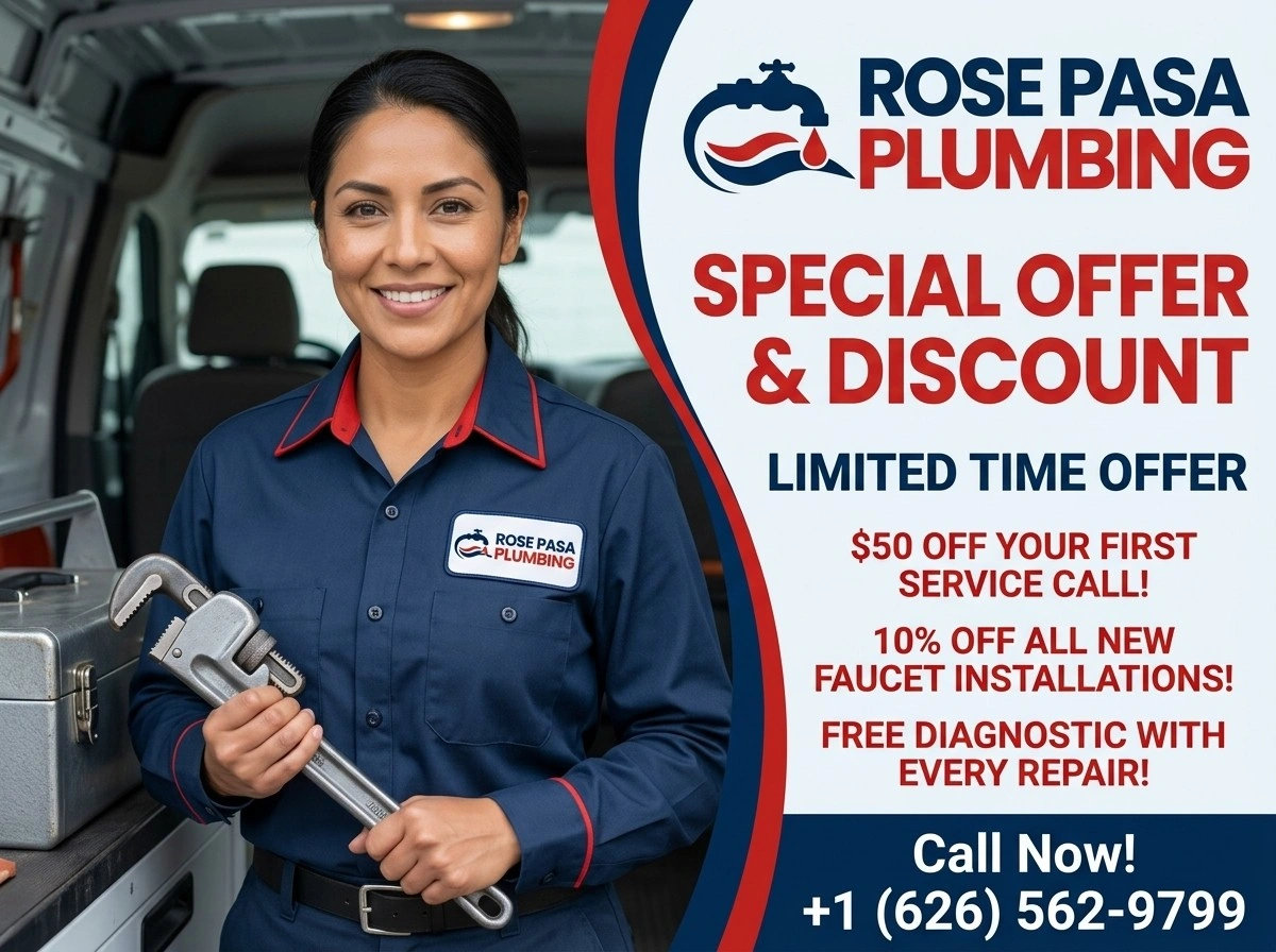 Special Offers and Plumbing Discounts Rose Pasa Plumbing Pasadena CA